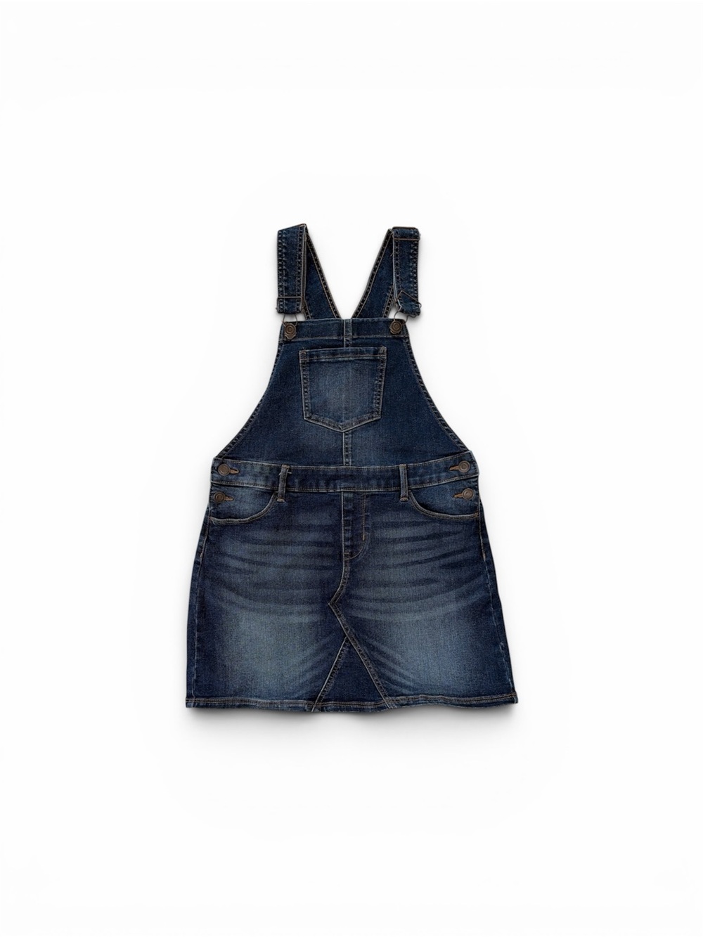 SO Dark Blue Denim Pinafore Overall Skirt/dress girls size 14